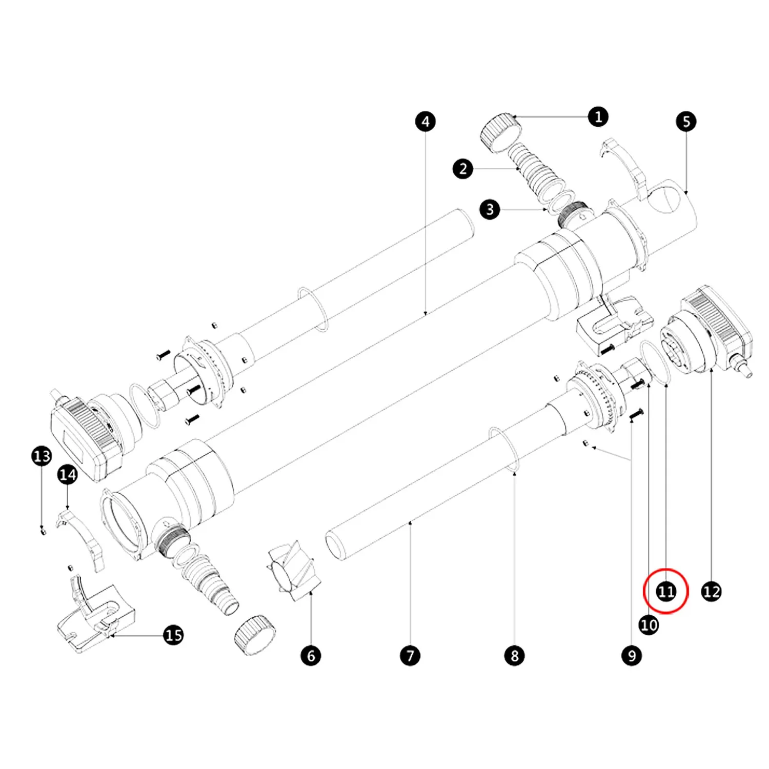 SunSun CUV O-Ring 2 Teichklärer Dichtung für 300er/600er