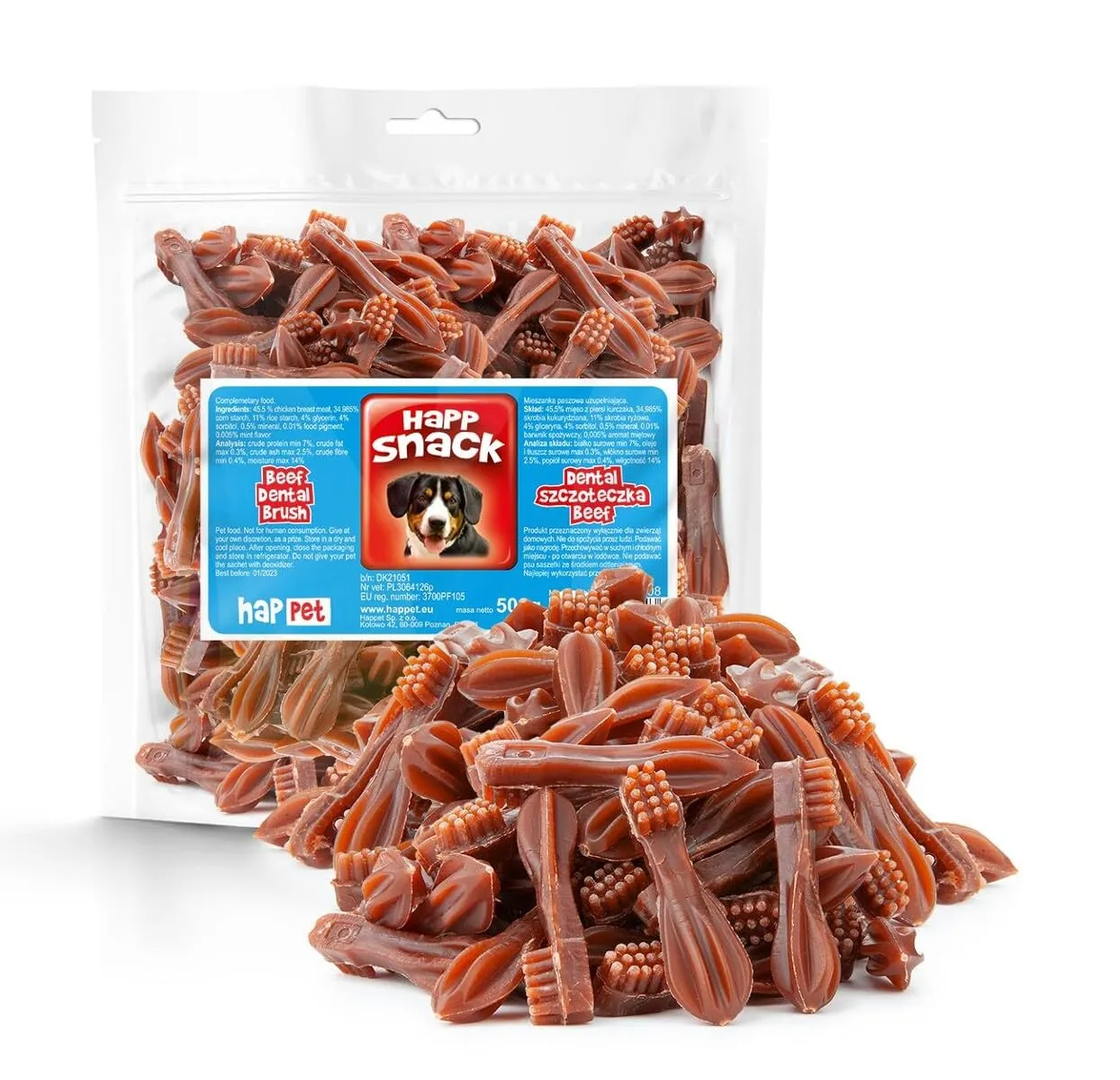Happet Dental Duck Stick Zahnsnack 500 g Ente