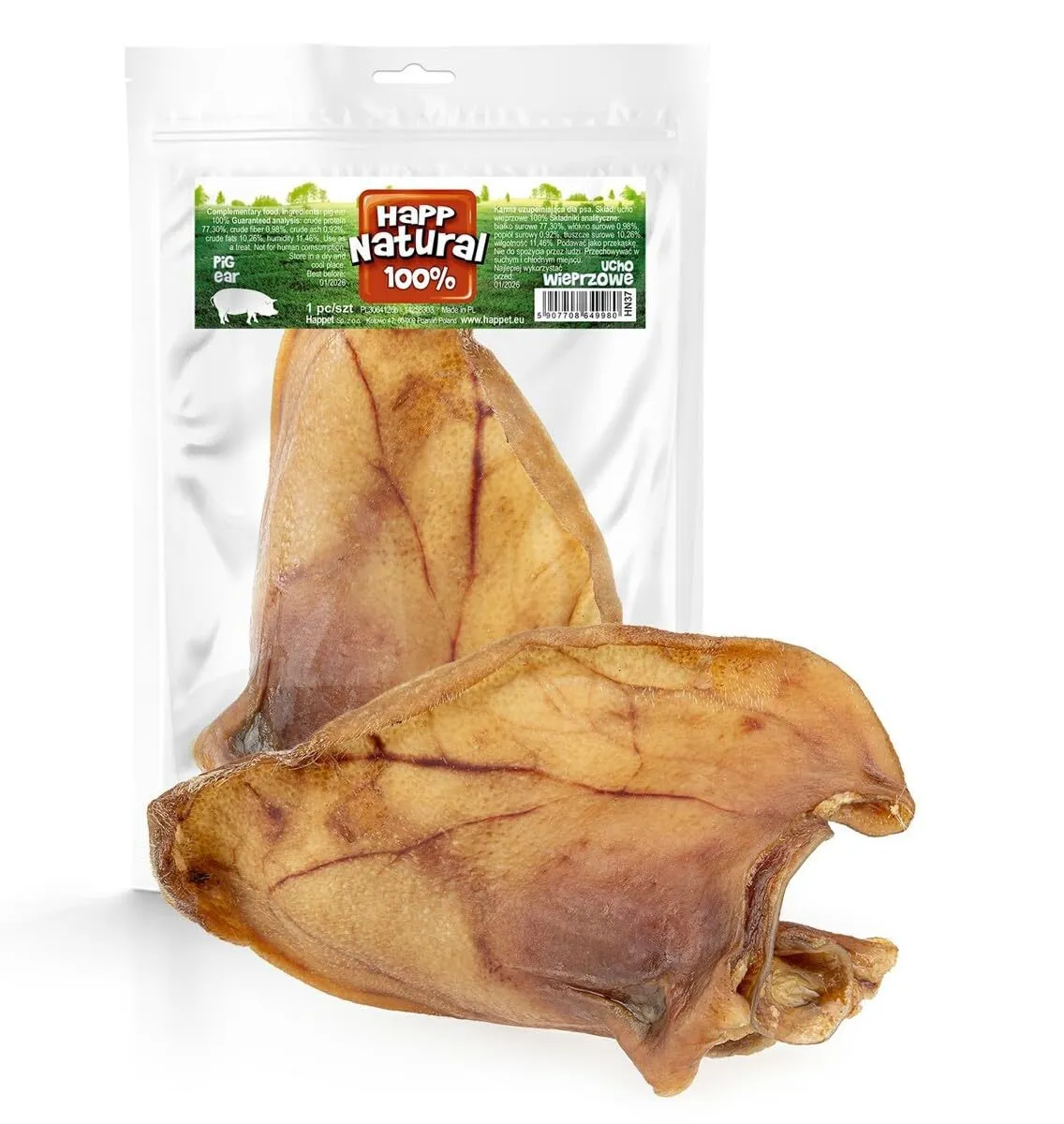 Happet Wildschweinhaut Kausnack Hund 200 g proteinreich