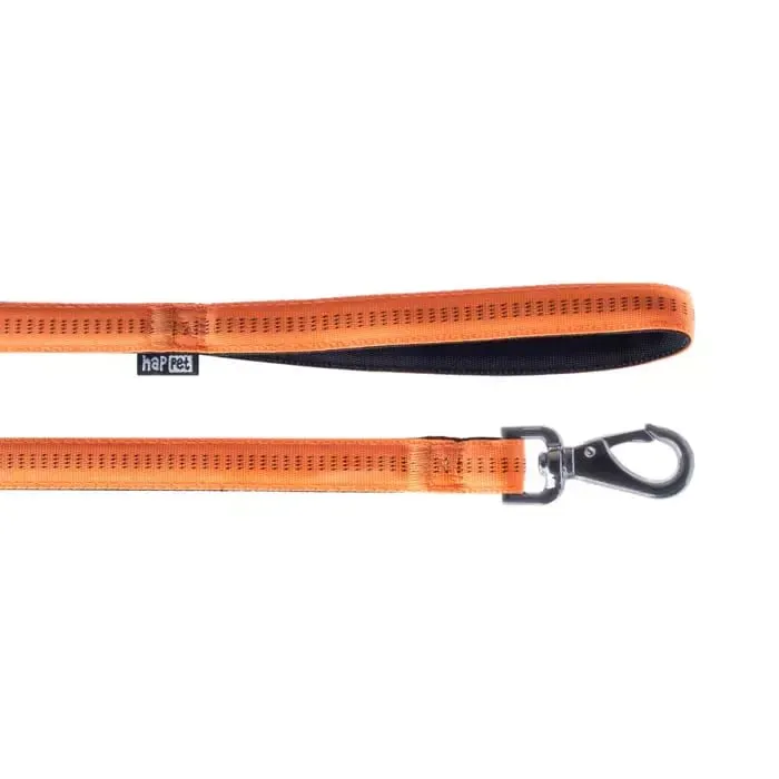 Happet Soft Style Hundeleine XL 120 cm Orange-Schwarz