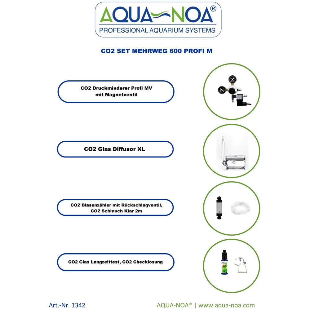 Aqua-Noa 1342 CO2-Set Mehrweg 600 Profi M Anlage