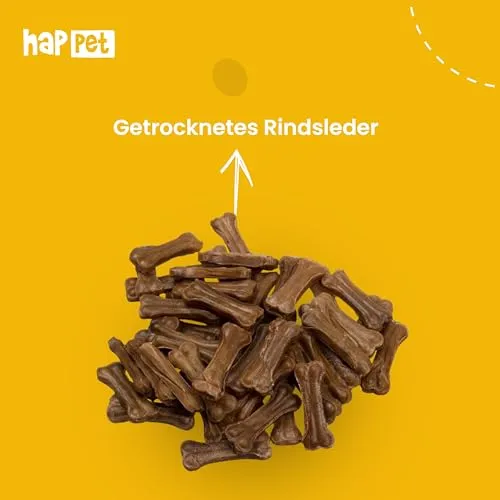 Happet Pressknochen Kauknochen 12,5 cm 30 Stück Rind