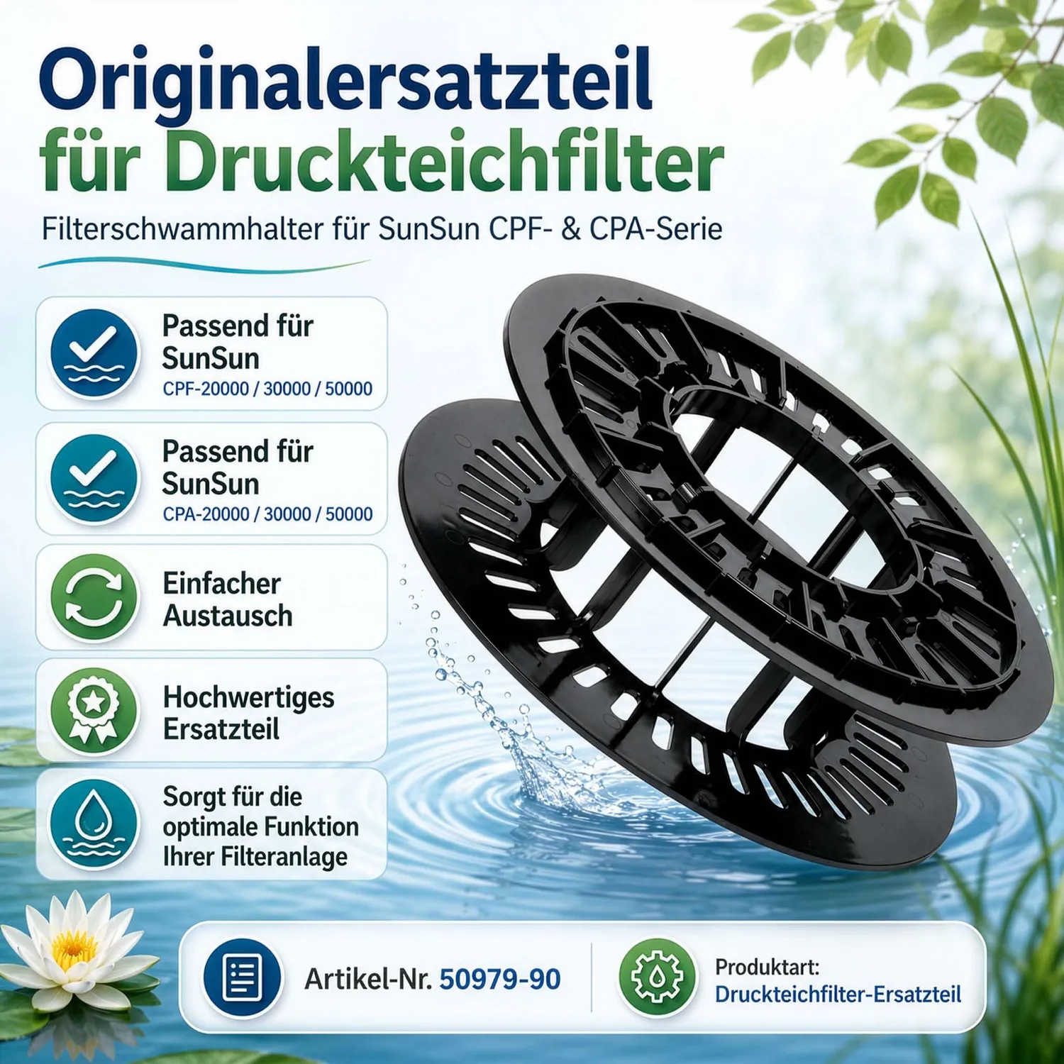 SunSun CPF CPA Filterschwammhalter Ersatzteil 20000-50000
