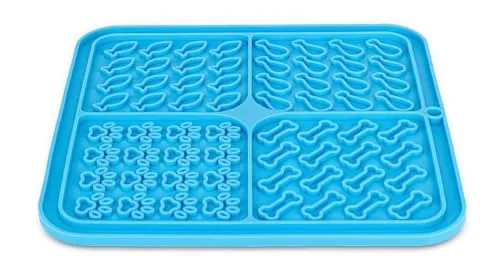 Happet Leckmatte Silikon 21x21 cm blau Anti-Stress