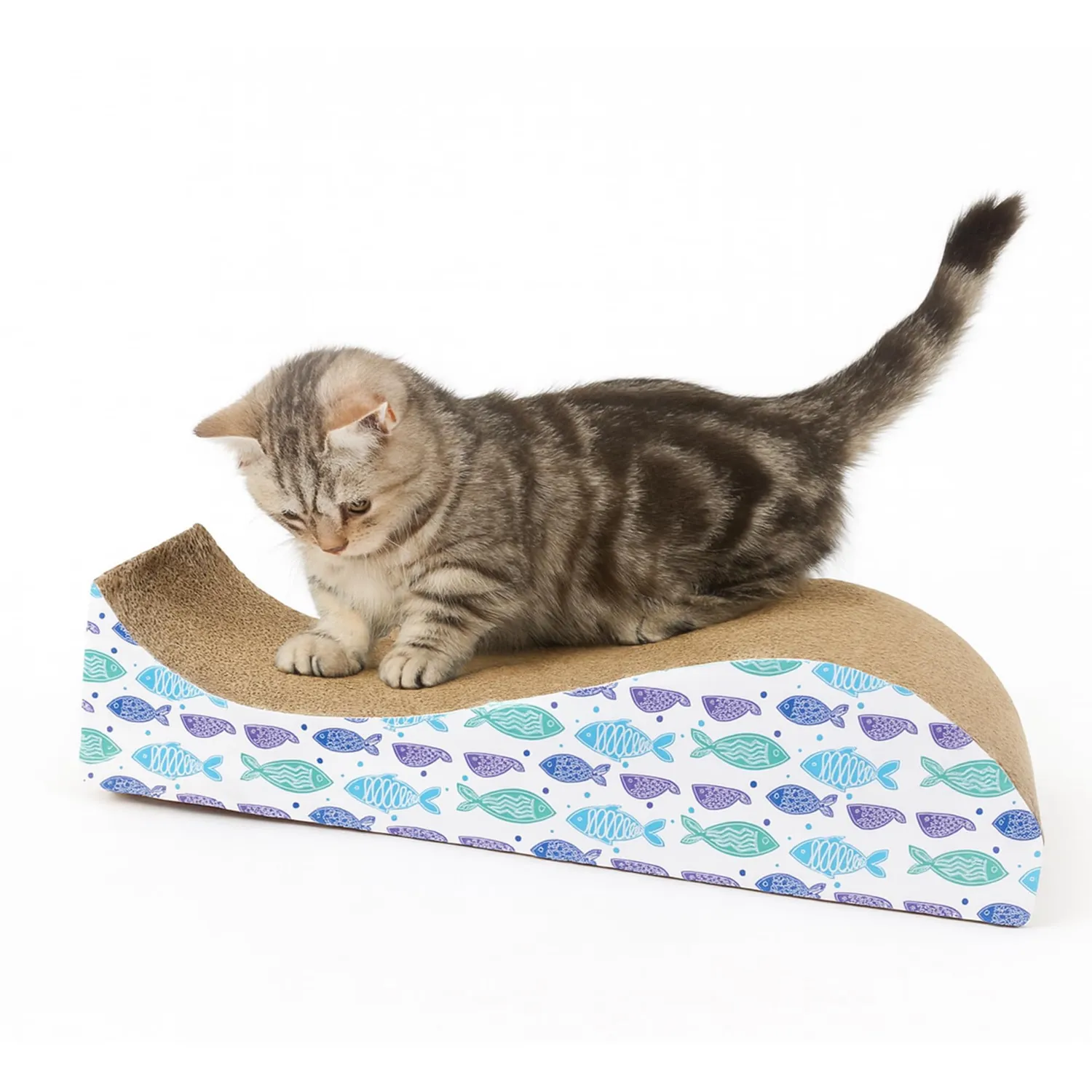 Happet Tiger Kratzpappe Katze 43x21x5 cm Minze