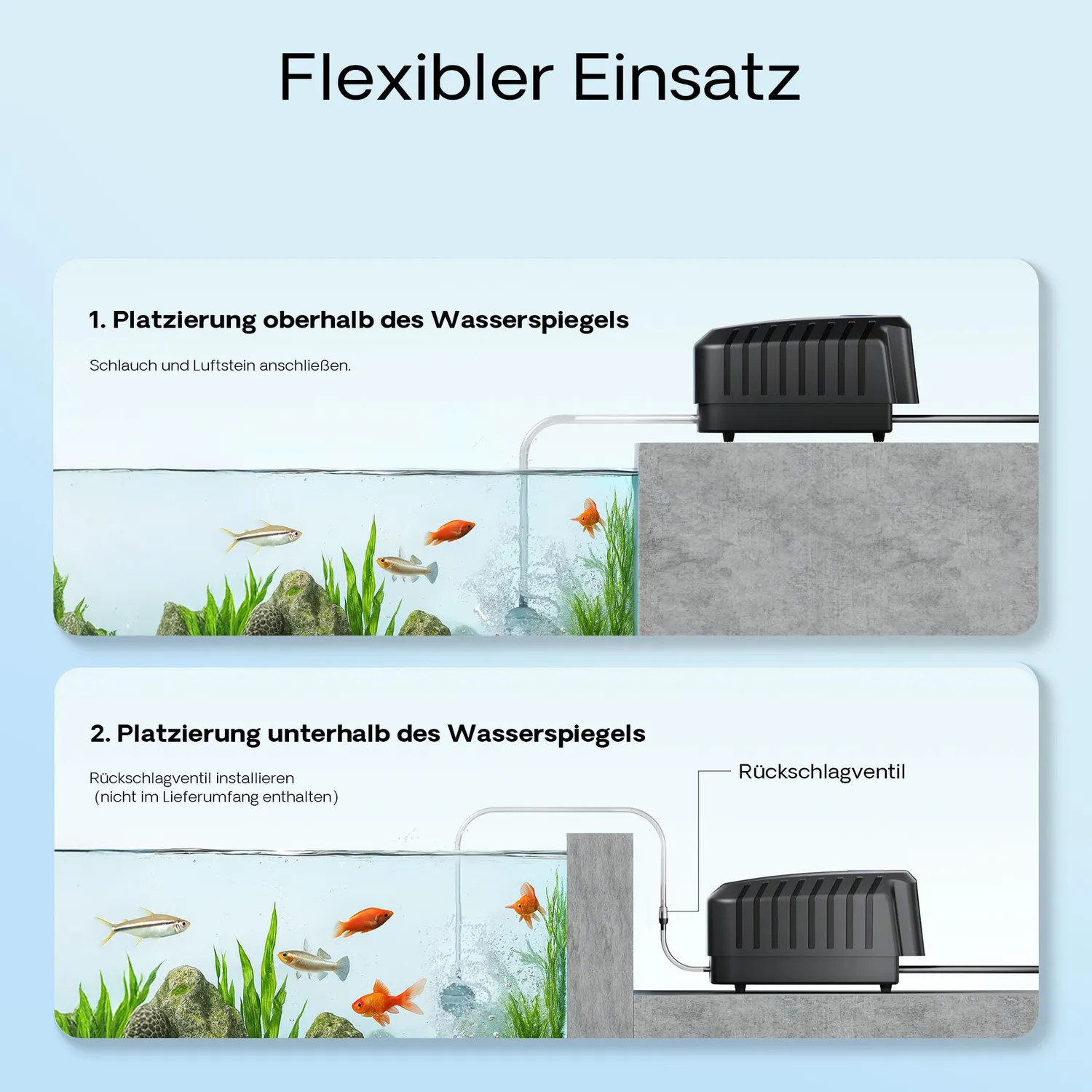 SunSun CAP-10 Luftpumpe 8W 13 l/min 4 Ausgänge
