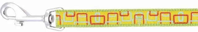 Happet Hundeleine 1,2 m x 2,5 cm Grün Geometrisch