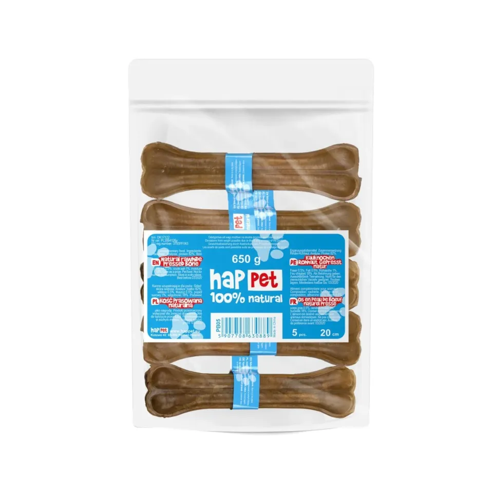 Happet Pressknochen Kauknochen 20 cm 5 Stück proteinreich