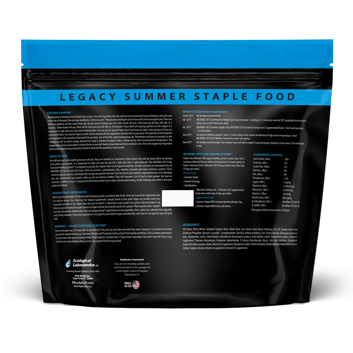 Microbe-Lift Legacy Sinking Food Pellets Teichfutter sinkend
