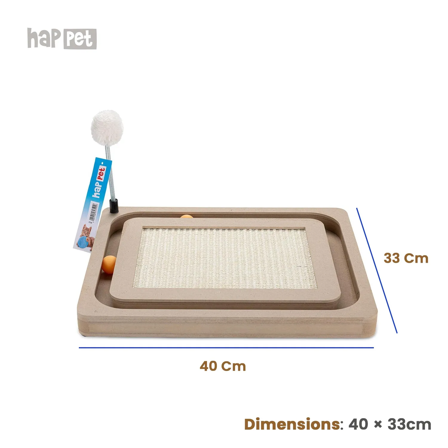 Happet Katzenbett 49,5 cm Kratzmöbel Dunkelgrau Sisal