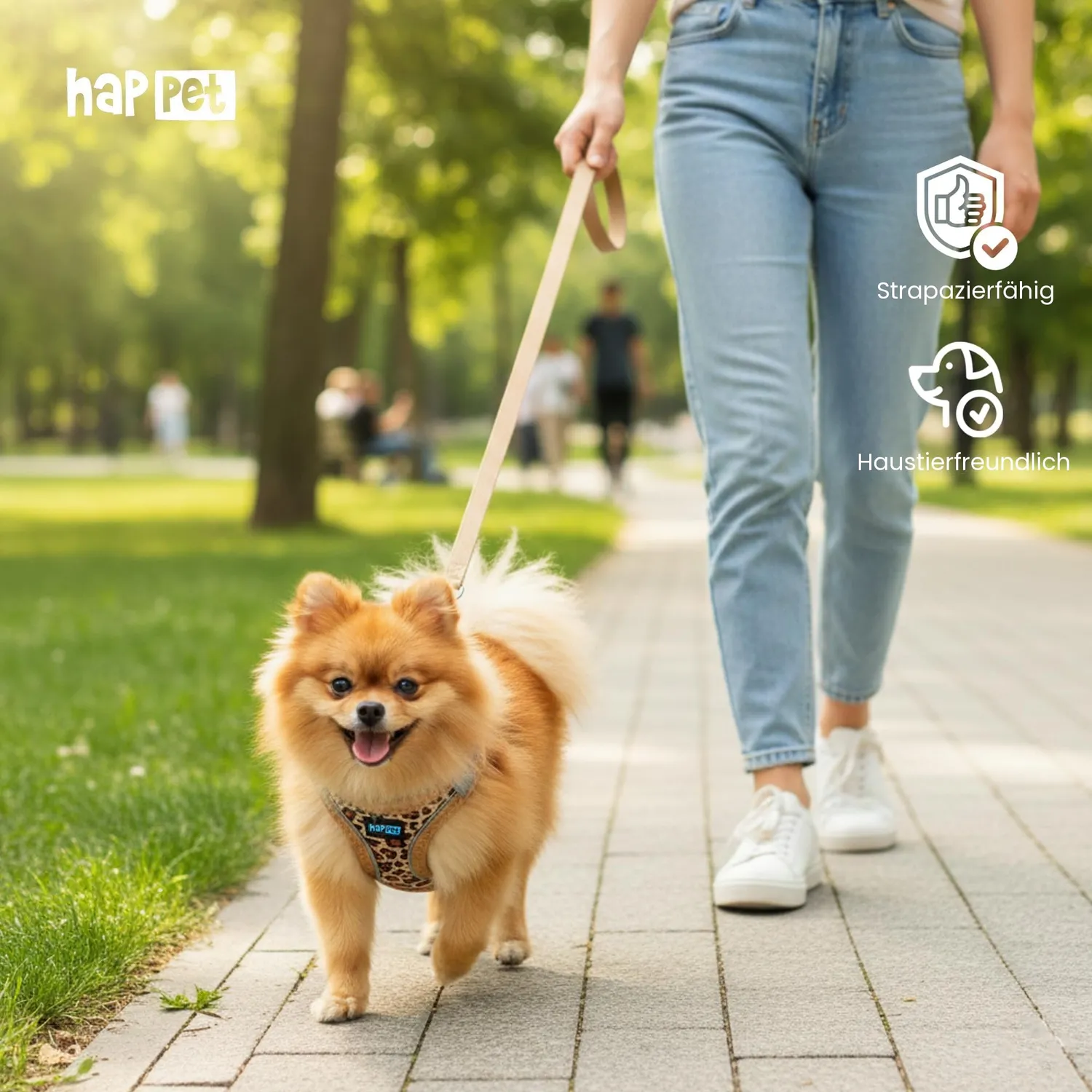 Happet Hundegeschirr M Leopard Air-Mesh Softgeschirr