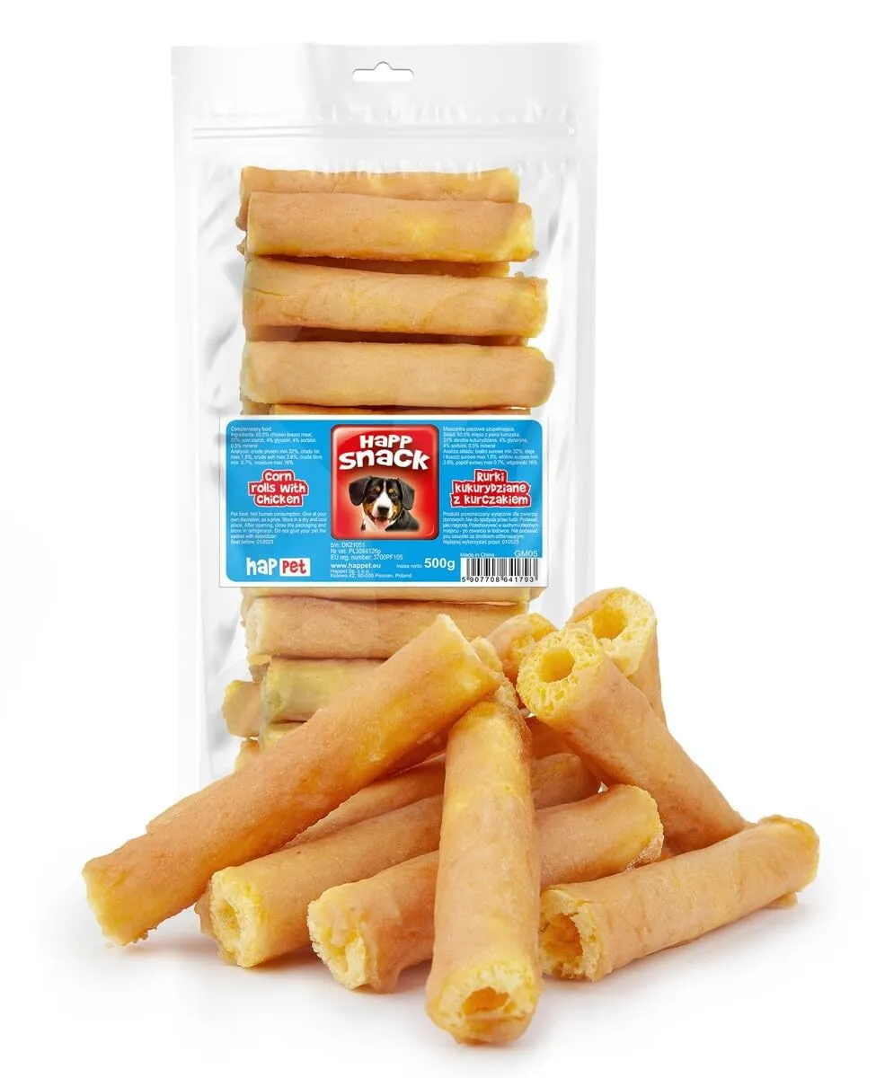 Happet Maisröllchen Ente 500 g Hundesnack mit Entenbrust