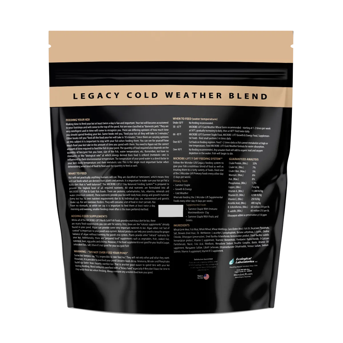 Microbe-Lift Legacy Cold Weather Teichfutter Weizenkeim