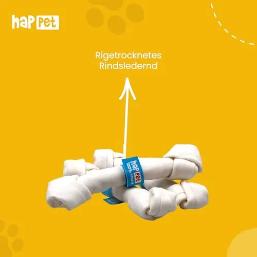 Happet Bindeknochen weiß Kauknochen 20 cm 5 Stück Rind