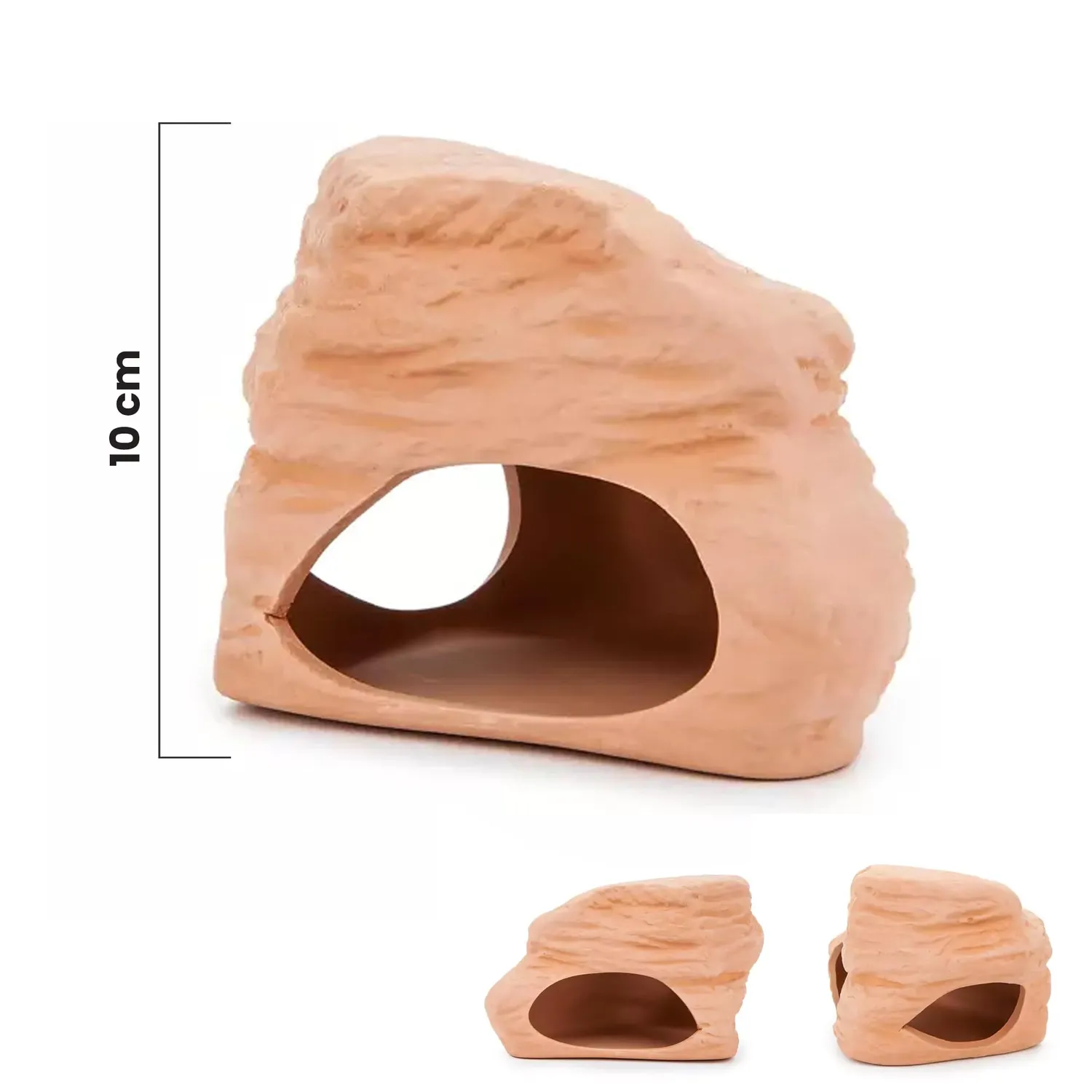 Happet Keramik Felsen Höhle Deko Schwarz