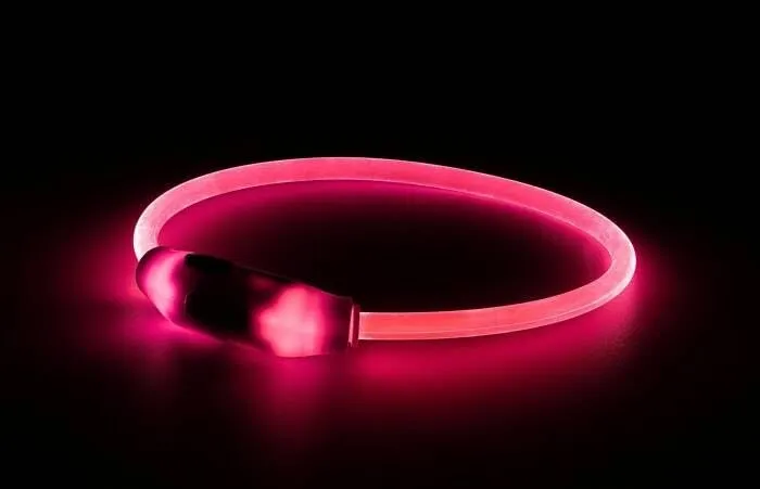 Happet USB-LED Hundehalsband S 40cm rot wasserdicht