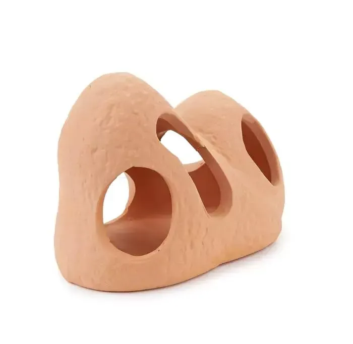 Happet Stein 11 cm Aquariendeko beige Keramik