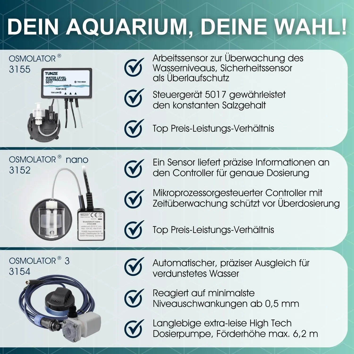 TUNZE Osmolator Metering Pump Ersatz-Dosierpumpe 3,6 m