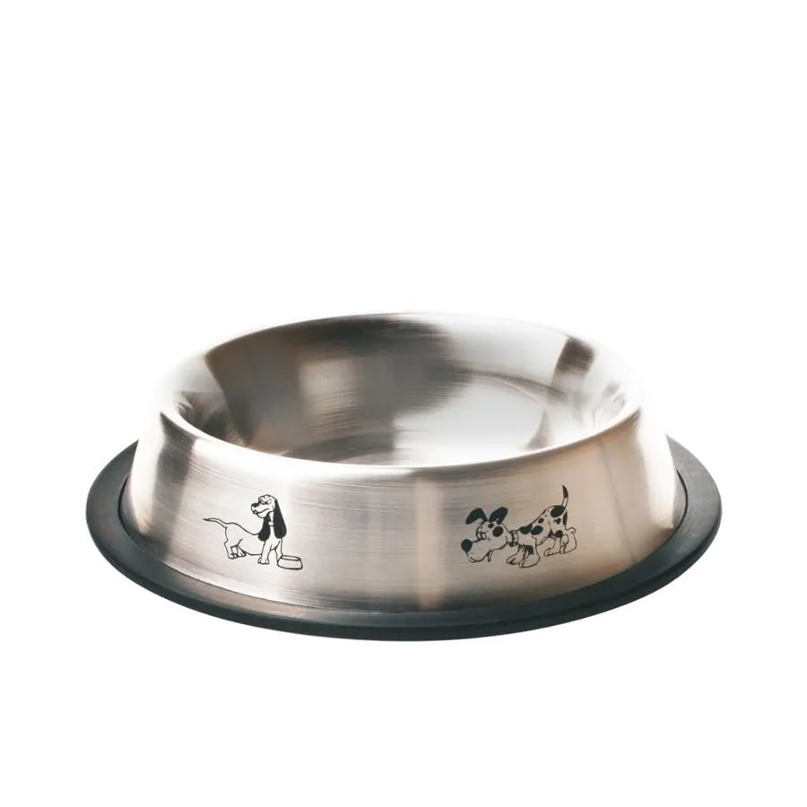 Happet Napf 25 cm 0,9 L Edelstahl schwarzes Dekor