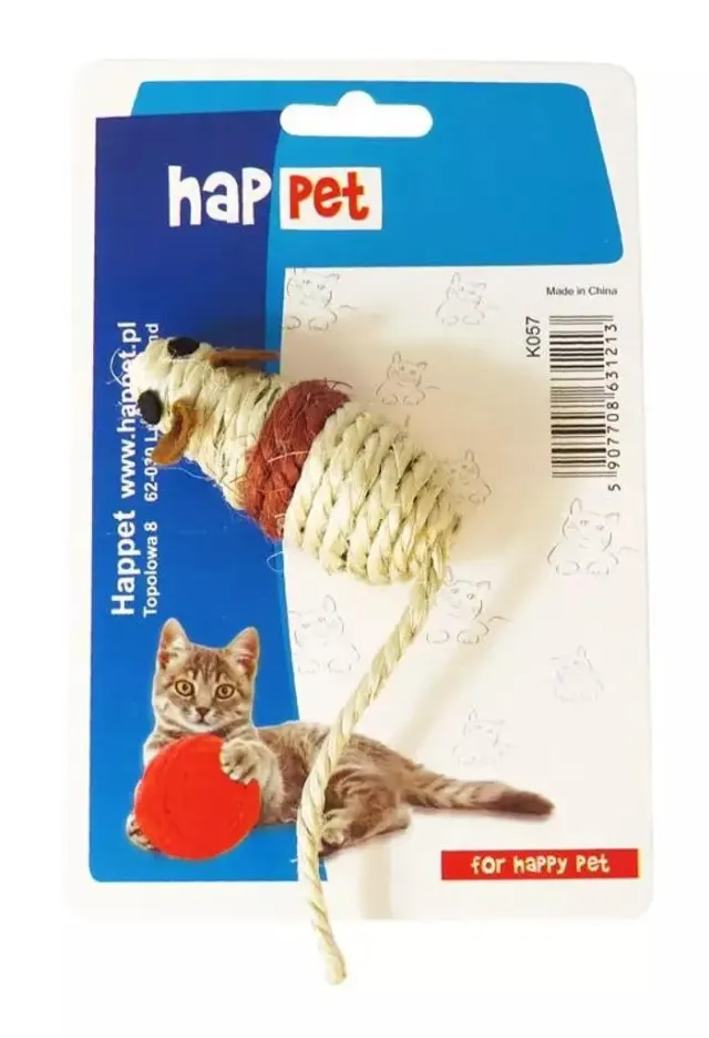 Happet Sisalmaus Katzenspielzeug 7 cm beige Naturgarn
