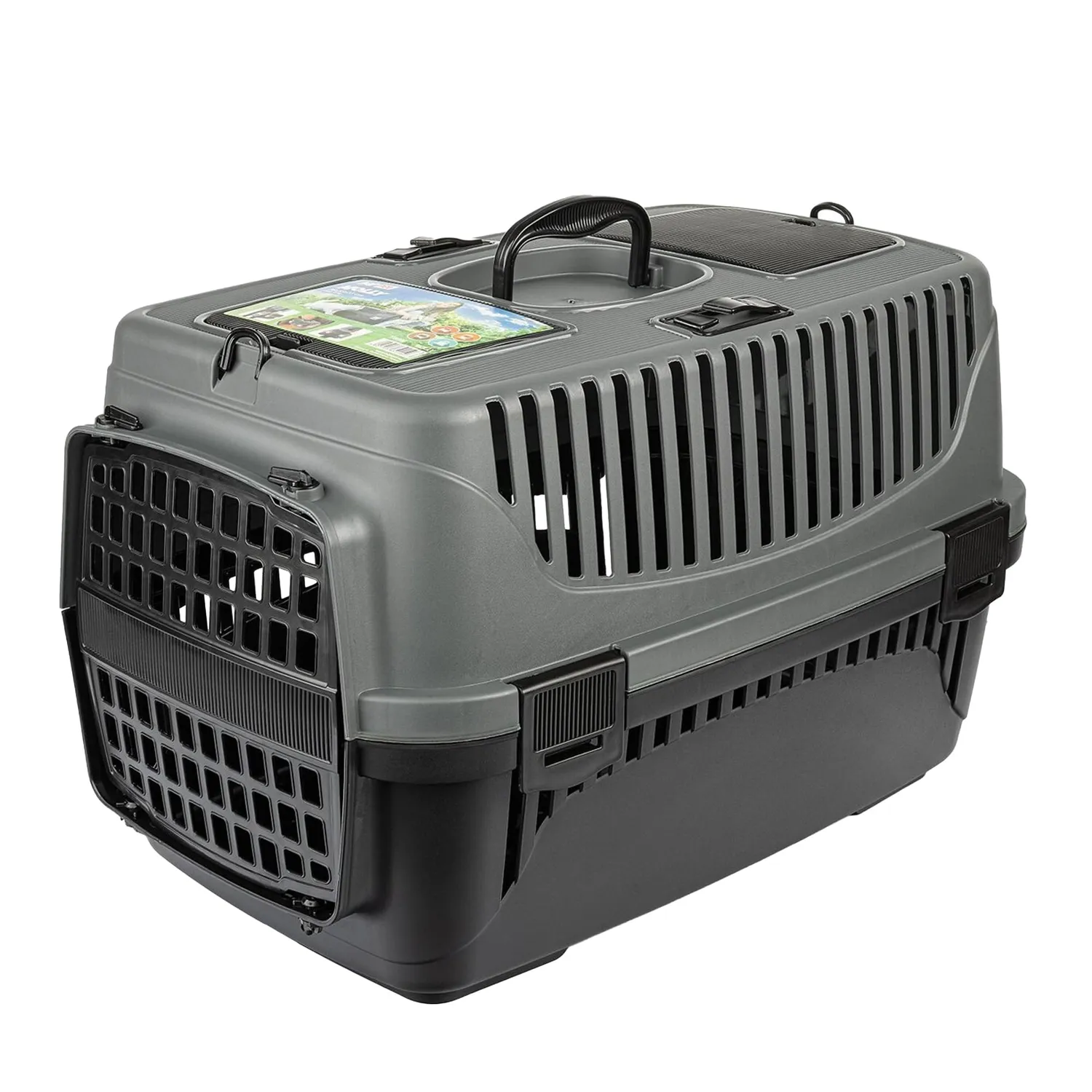 Happet Molly M Hundetransportbox Grau-Schwarz 55 cm