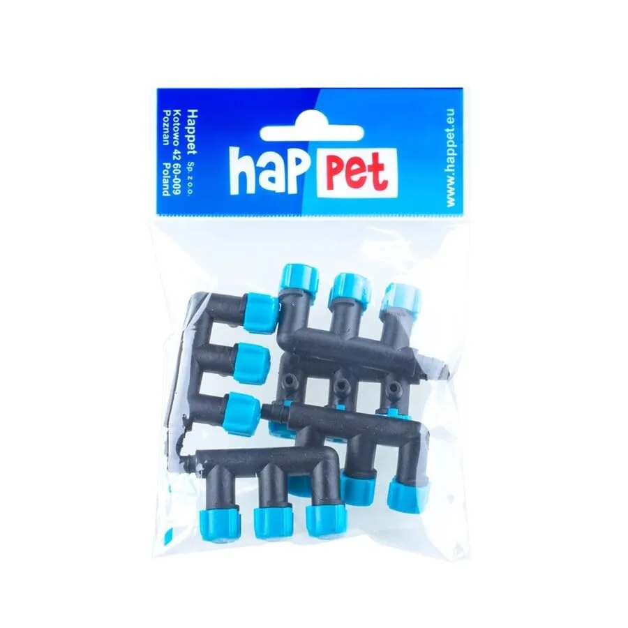 Happet Verteiler 3 Ausgänge Luftverteiler 5er Set