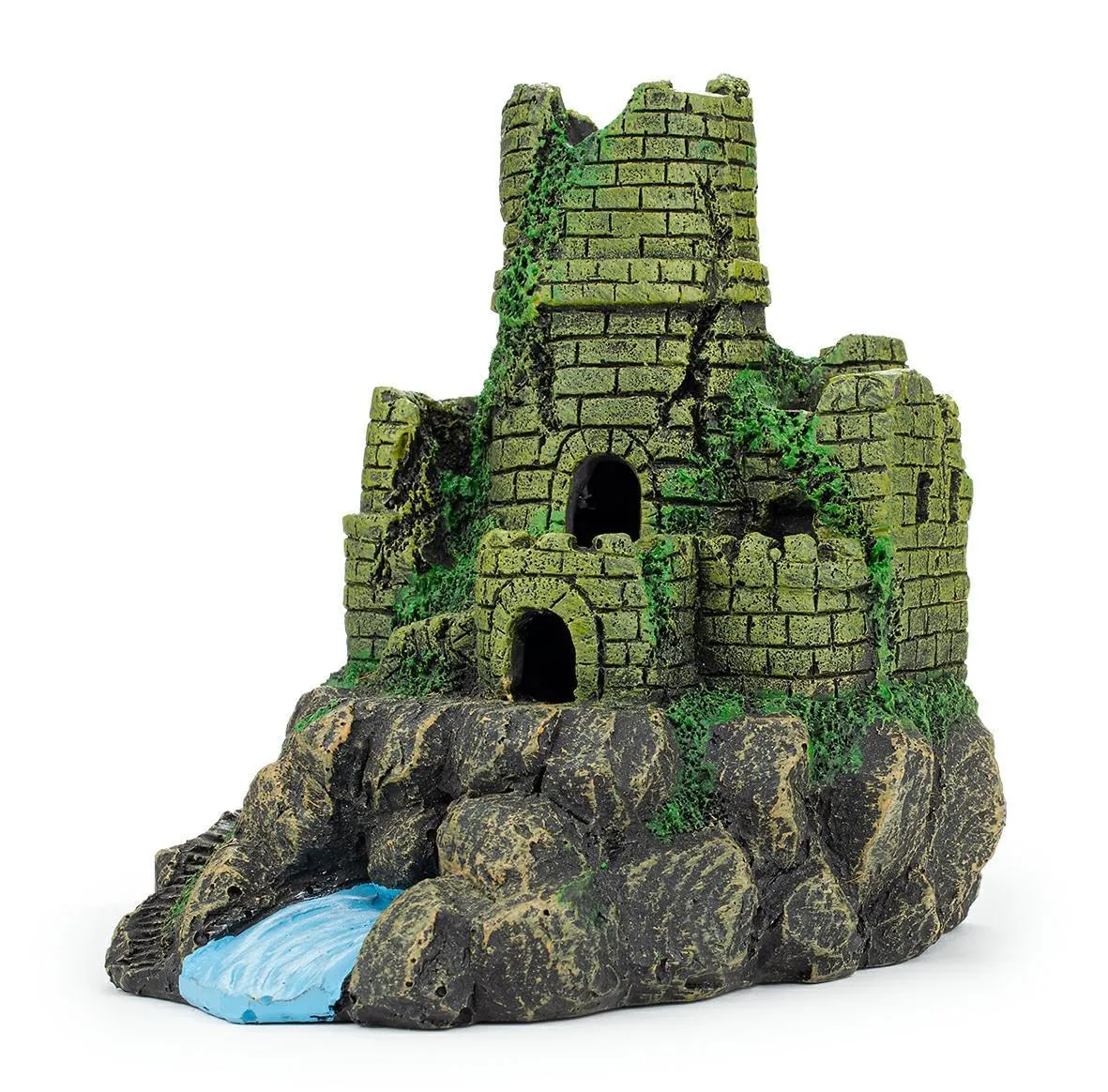 Happet Steinfestungs-Höhle 18,5 cm Aquariendeko Burg