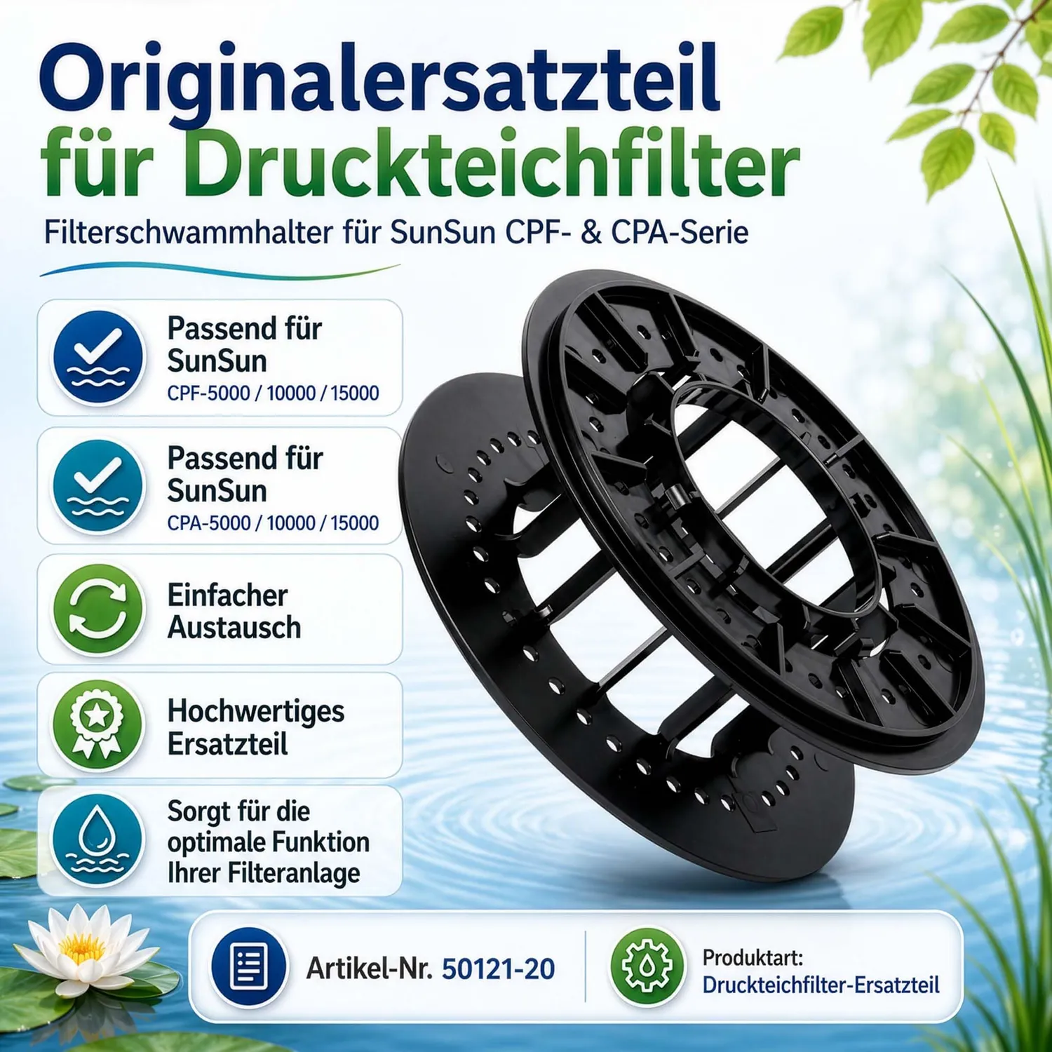 Sunsun CPF-15000 Filterschwammhalter Ersatzteil Kunststoff