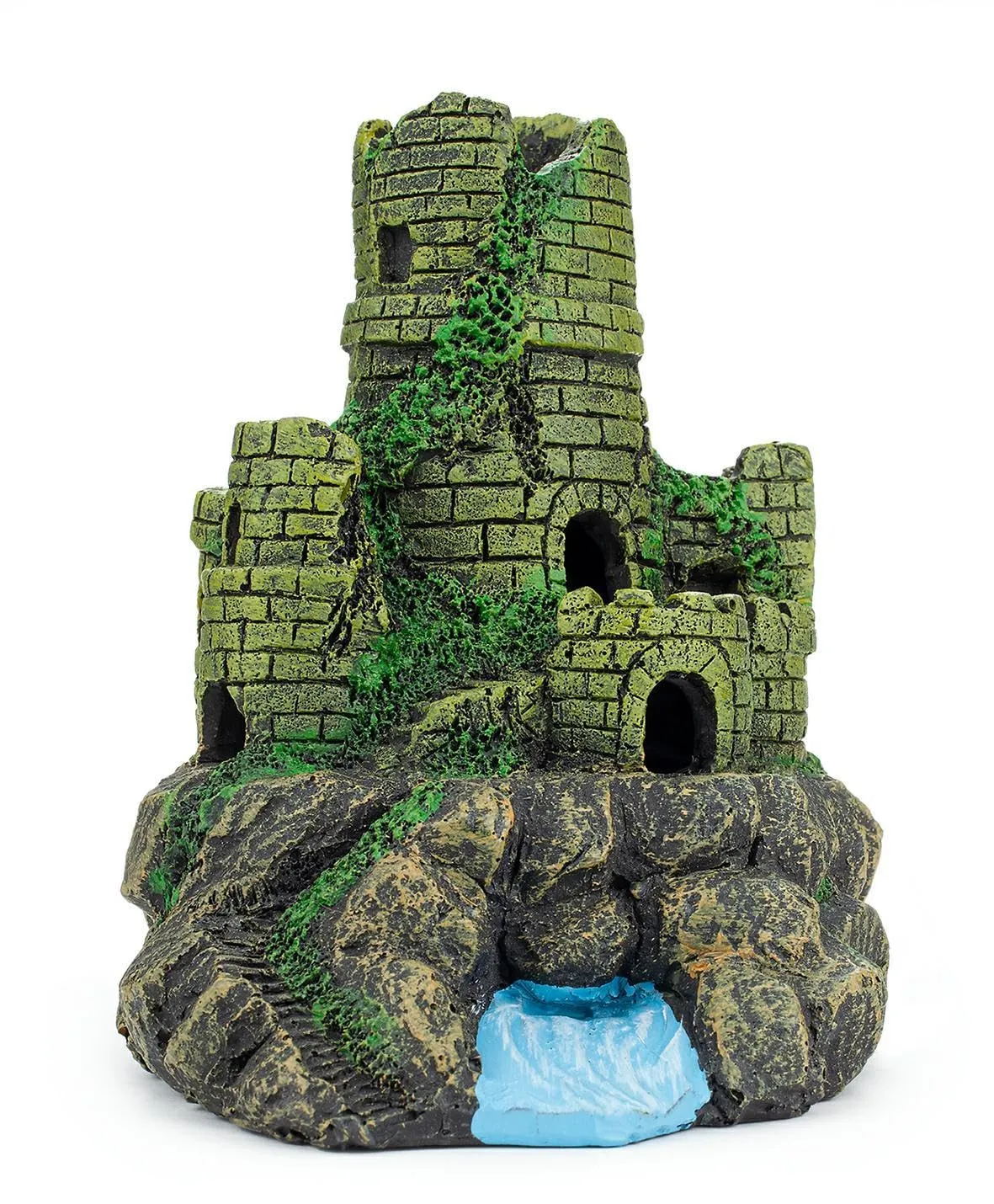 Happet Steinfestungs-Höhle 18,5 cm Aquariendeko Burg