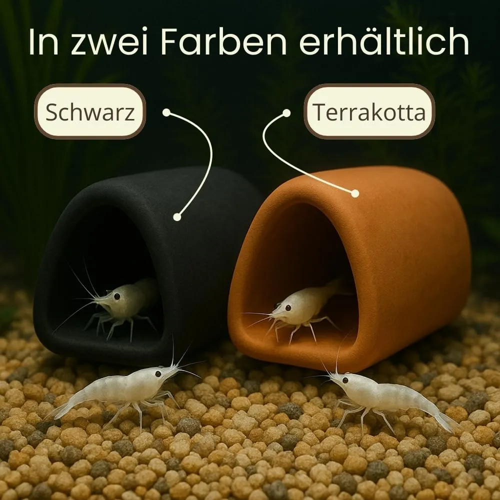 Happet Welsröhre Aquarium Höhle schwarz Ton geschlossen