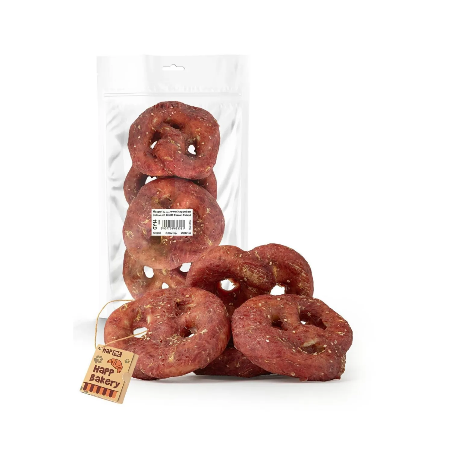 Happet Bakery Lamm Brezel Hundesnack 4 Stück getreidefrei