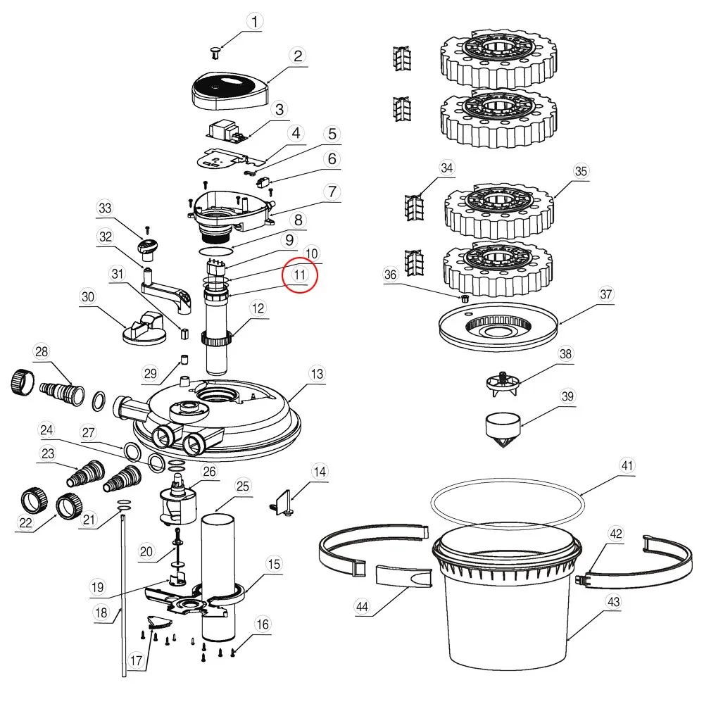 SunSun CPF-2500 Quarzrohr Ersatzteil für Druckteichfilter