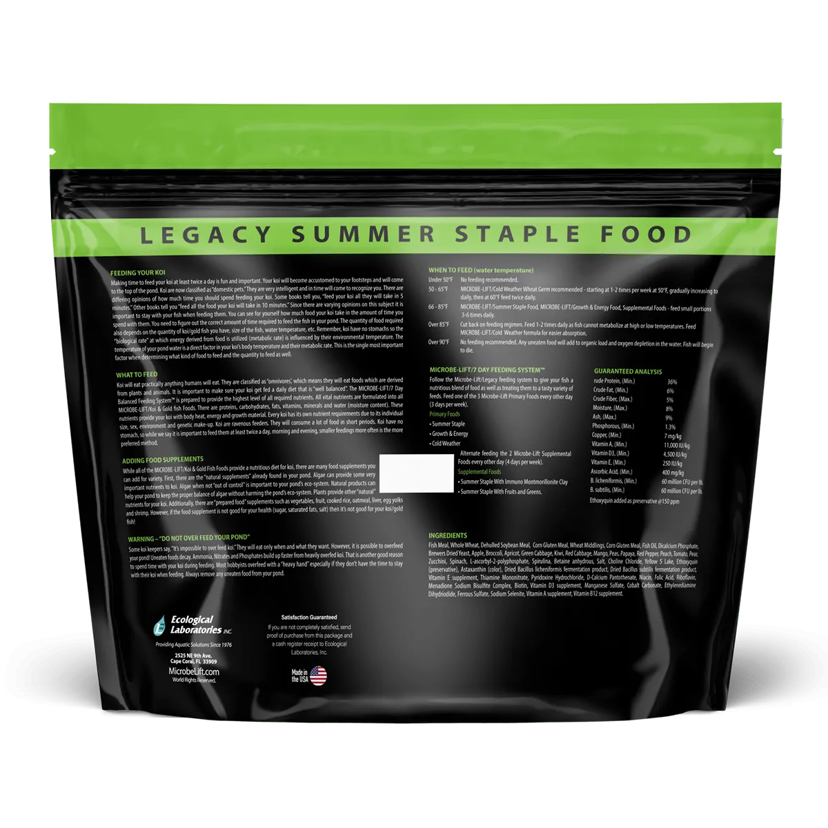 Microbe-Lift Legacy Fruits Greens Sticks Koi Fischfutter