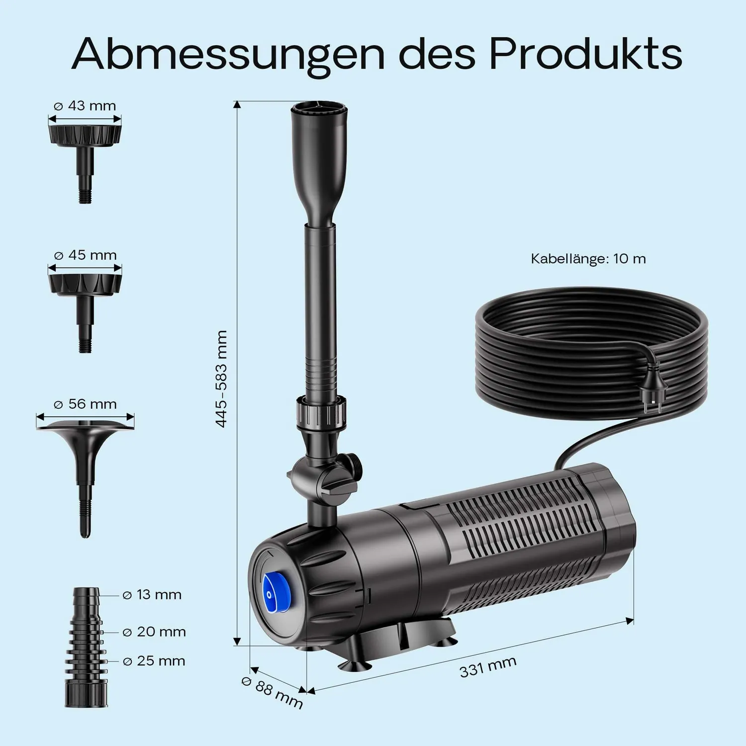 SunSun CUP-129 Springbrunnenpumpe 1000 l/h 9W UVC