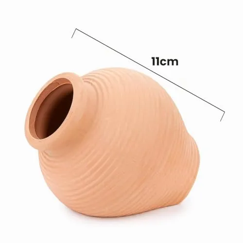 Happet Amphore Ablaichhöhle Ton terrakotta groß 12 cm