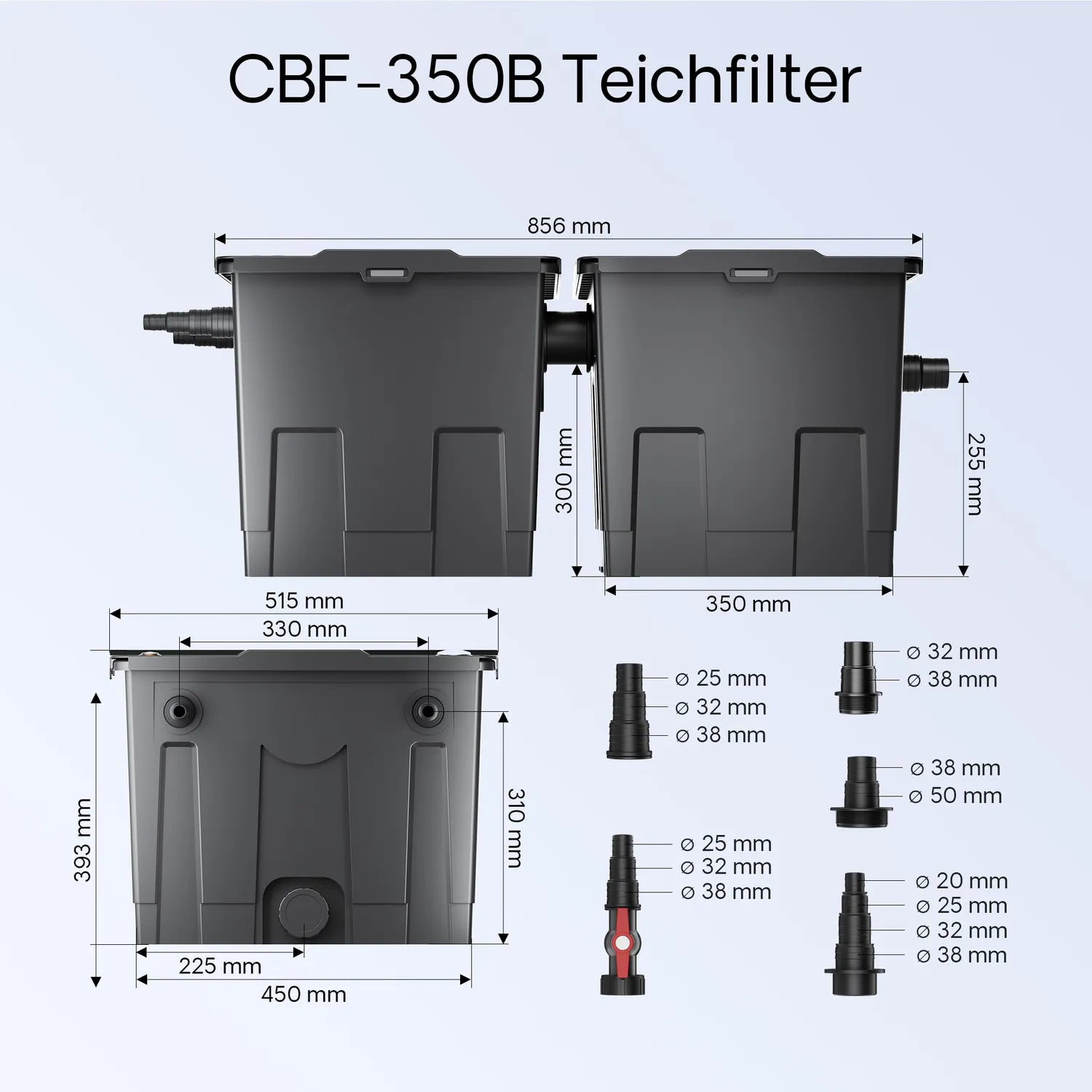 SunSun CBF-350B CUV-224 Teichfilter Set 24W