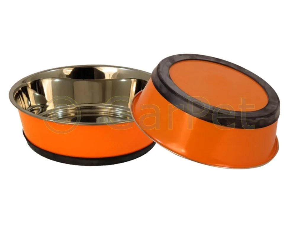 Happet Futternapf 0,55 L orange rutschfest Edelstahl