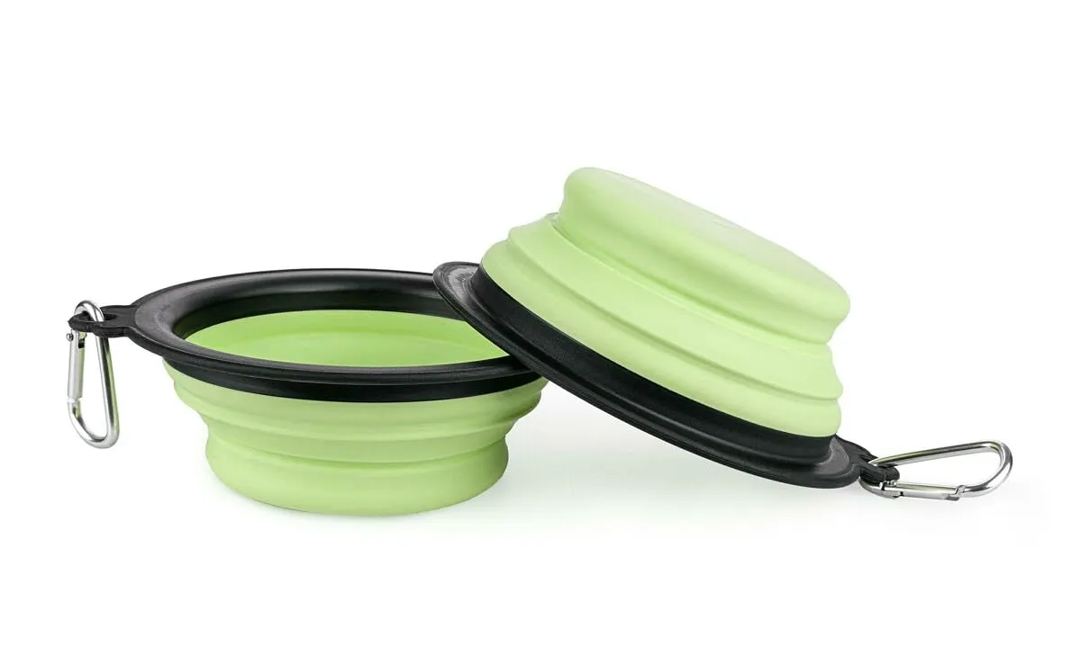 Happet Reiseschale Napf grün 200 ml Silikon faltbar