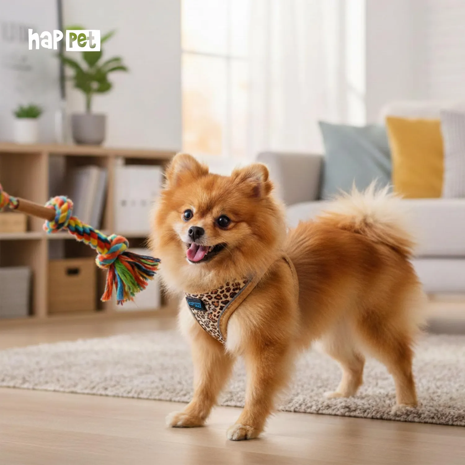 Happet Hundegeschirr M Leopard Air-Mesh Softgeschirr