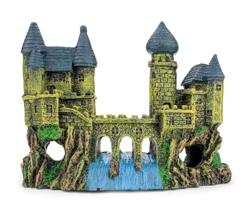 Happet Schloss Deko 16 cm Aquarium Polyresin