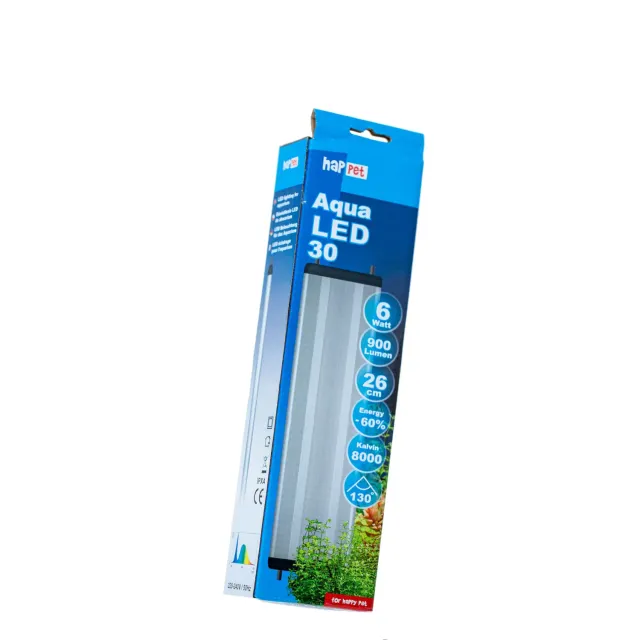 Happet AquaLED 6W 26cm Aquariumleuchte 8000K