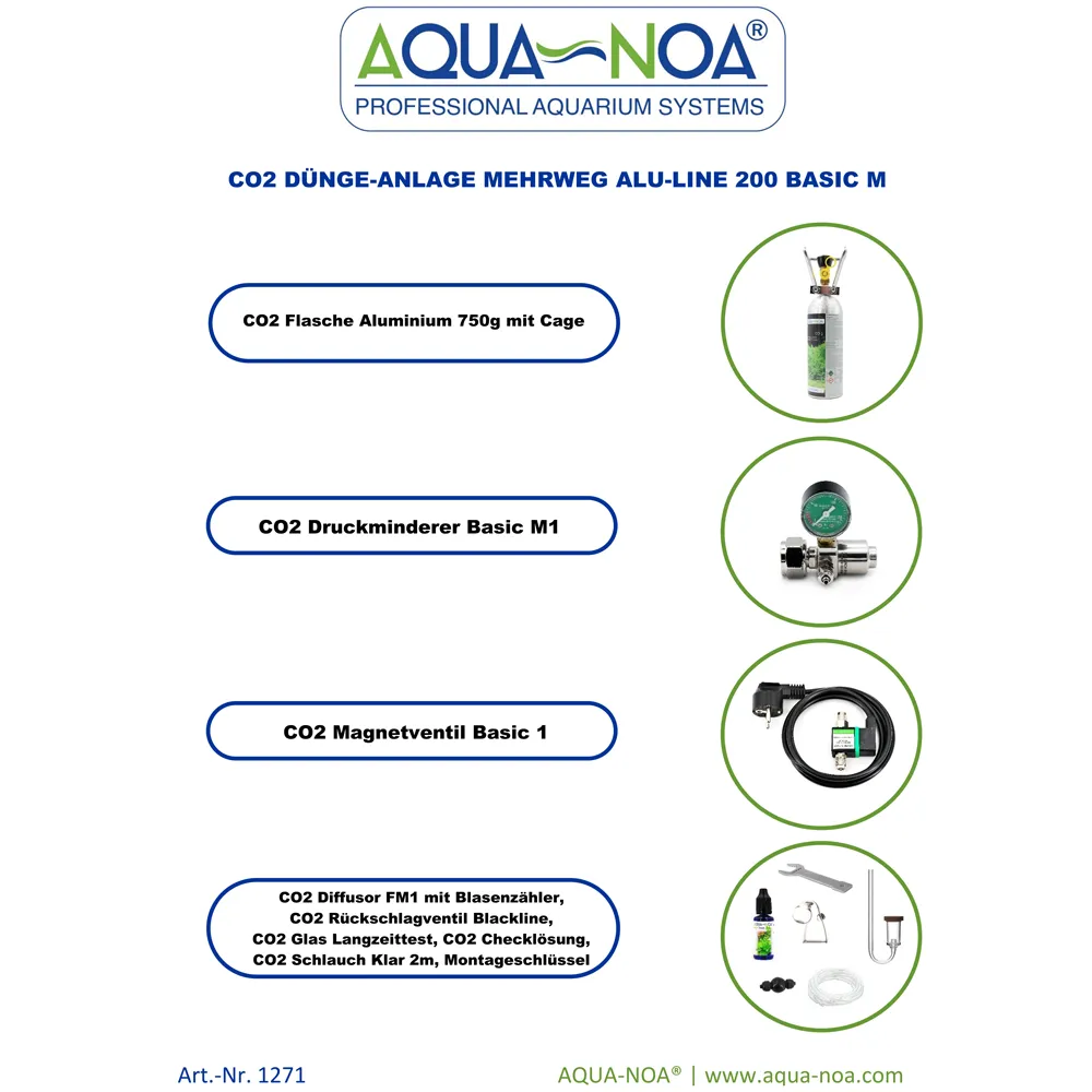 Aqua-Noa Alu-Line 1271 CO2-Anlage 200 Basic M