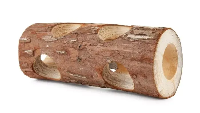 Happet Tunnel 15 cm Holztunnel für Hamster Naturholz