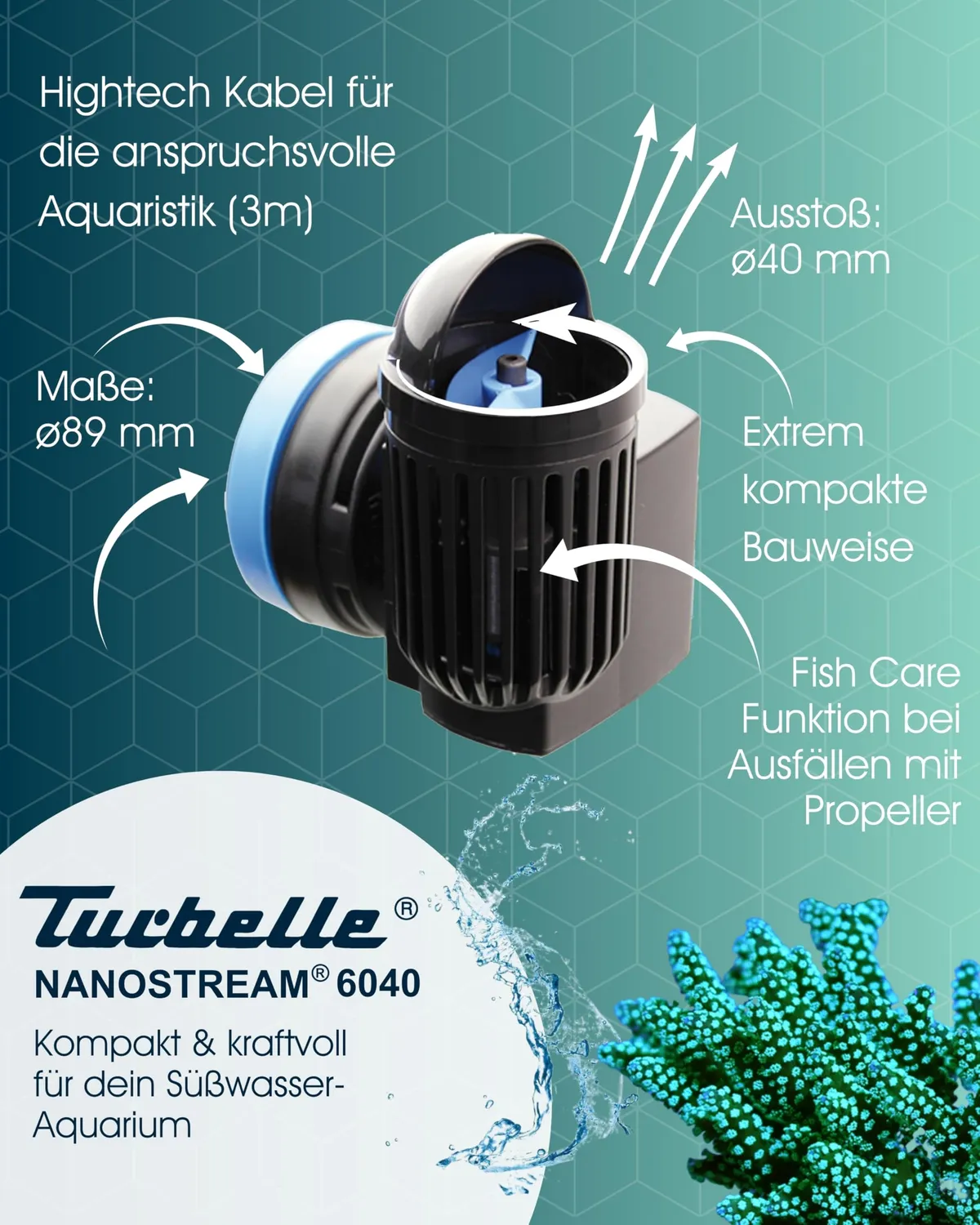 Tunze Turbelle nanostream 6040 Strömungspumpe 4500 l/h