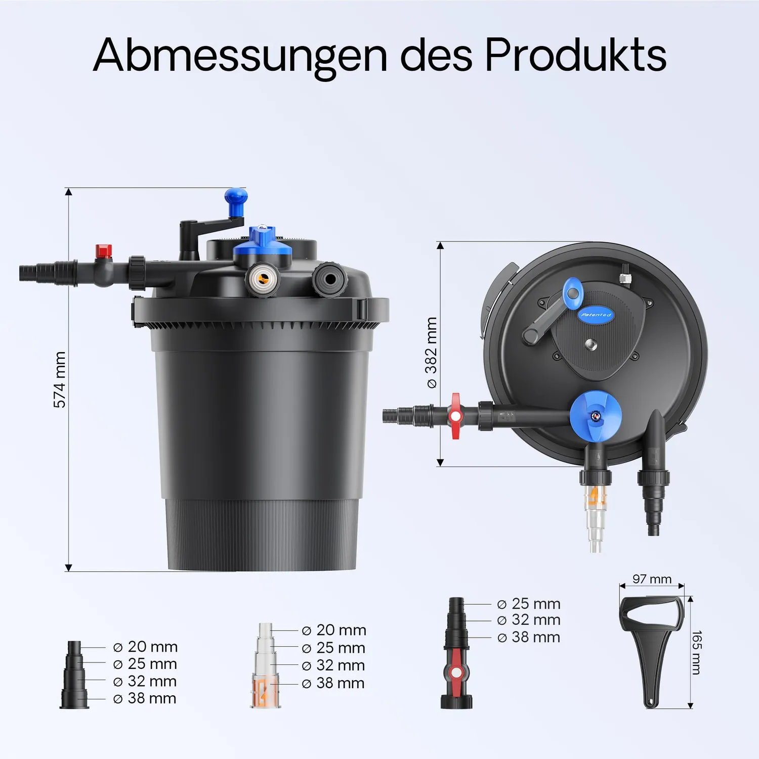 SunSun CPF-10000 Teichfilter-Set 10000L mit 11W UVC