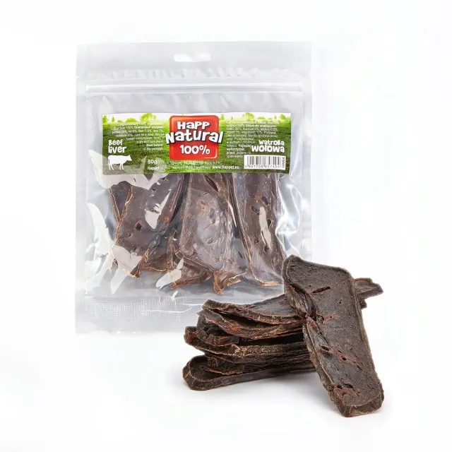 Happet Getrocknete Rinderleber Hundesnack 80g proteinreich