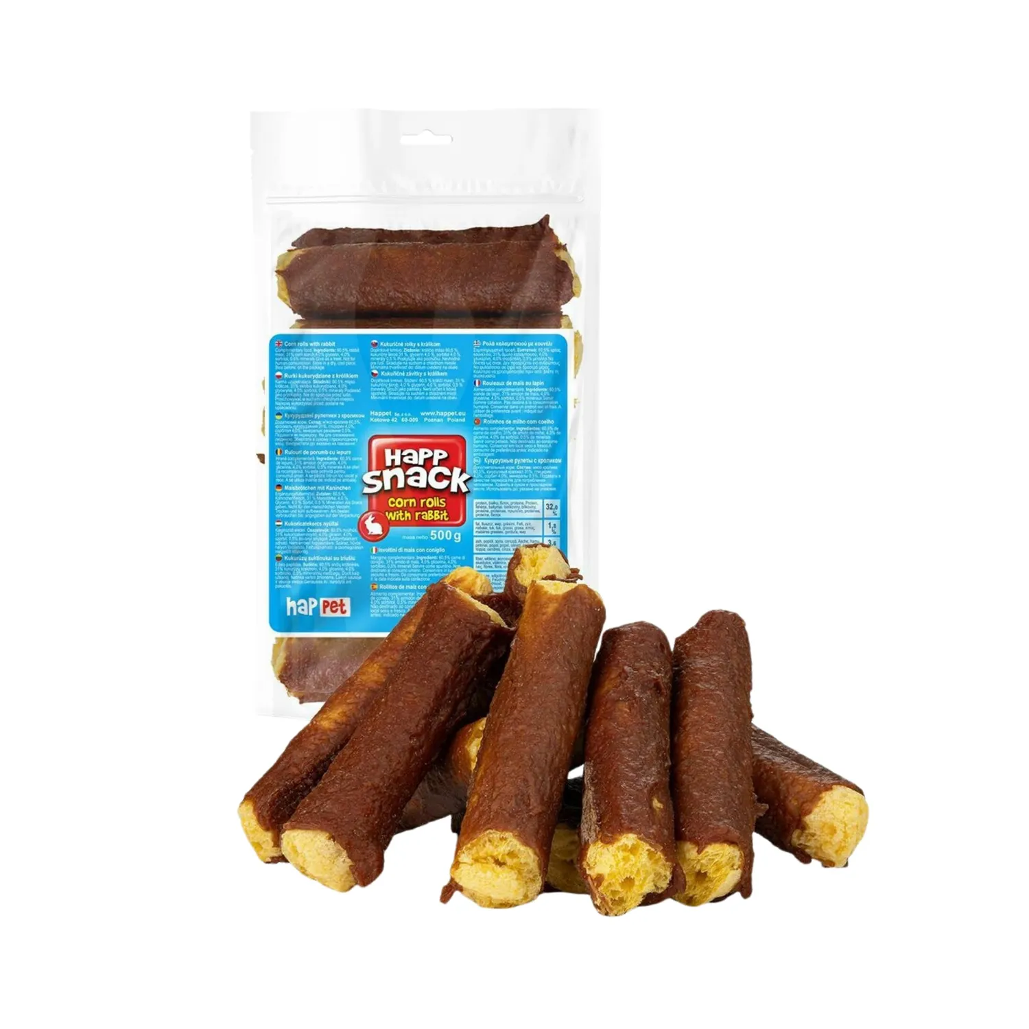 Happet Maisröllchen Ente 500 g Hundesnack mit Entenbrust