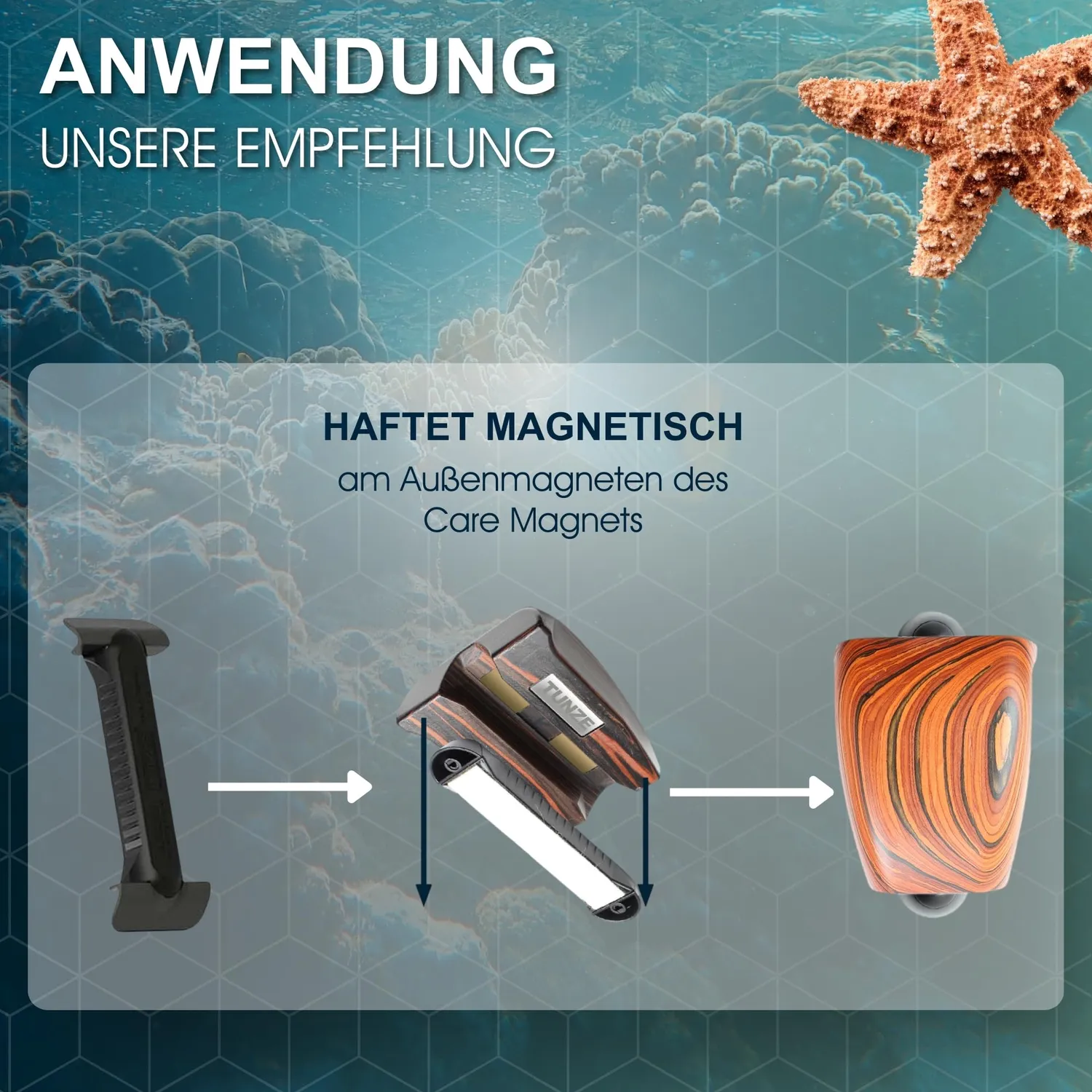 Tunze Care Magnet Premium Care Booster Griff Palisander