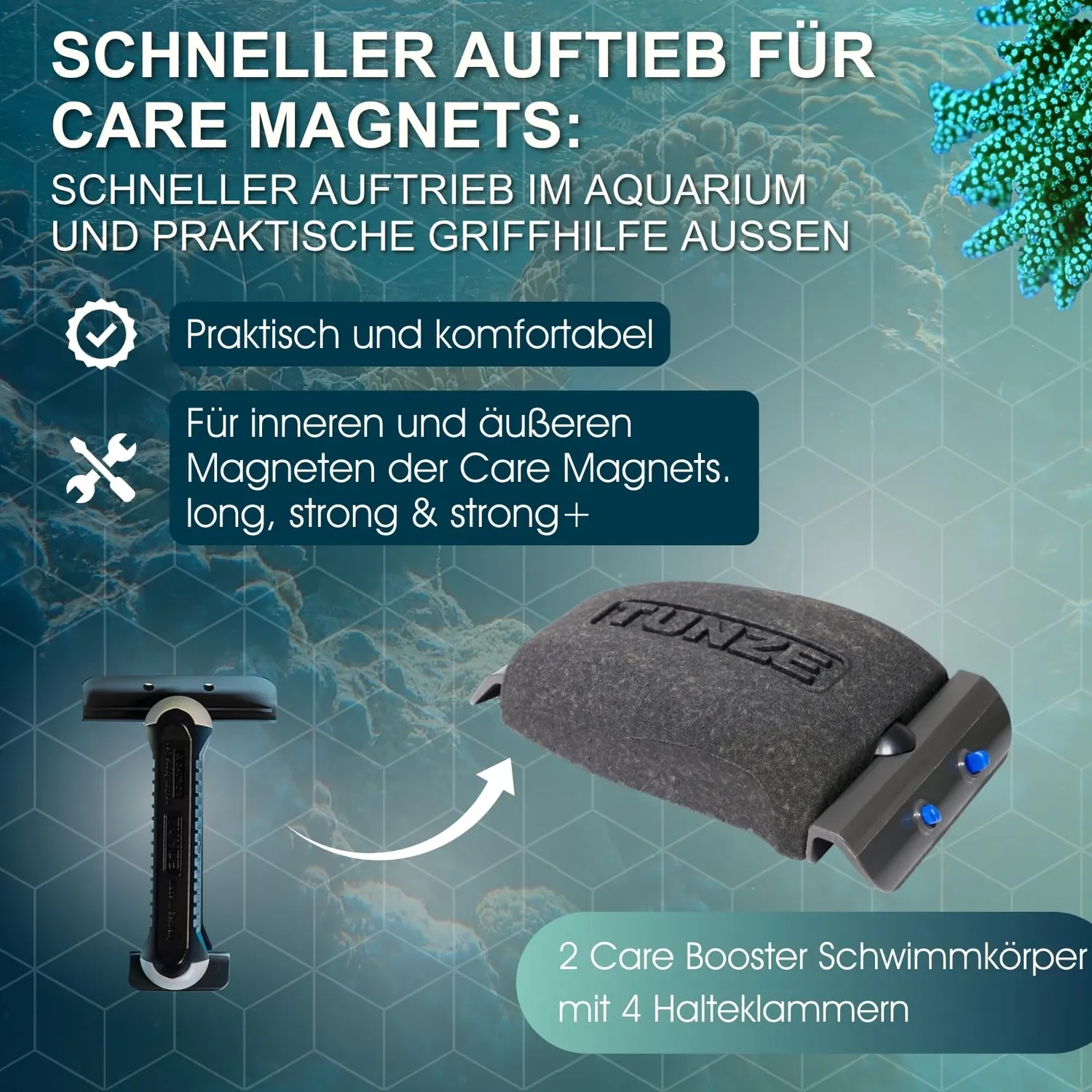 Tunze Care Booster Schwimmkörper Algenmagnet Griff