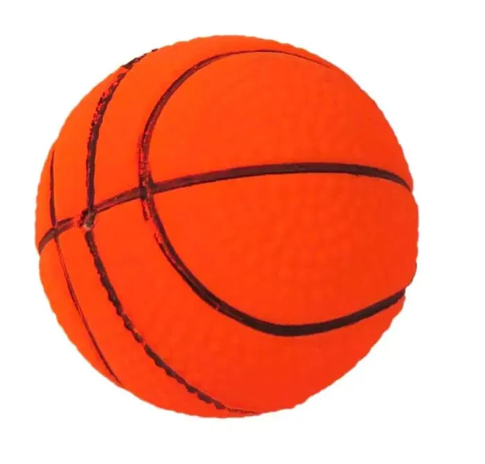 Happet Basketball Hundespielzeug 72mm gelb Schaumstoff weich